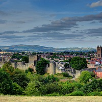 Buy canvas prints of Majestic view of Ludlows medieval town by Ross McNeillie
