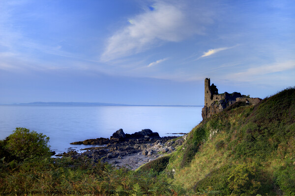 Dunure Castle Picture Board by Ross McNeillie