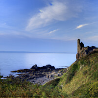 Buy canvas prints of Dunure Castle by Ross McNeillie