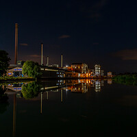 Buy canvas prints of Reflecting factory  by Dorringtons Adventures