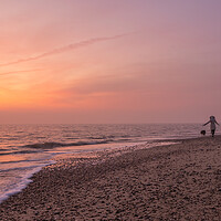 Buy canvas prints of Sunrise over Gorleston on sea. by Dorringtons Adventures