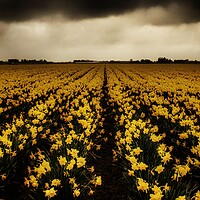 Buy canvas prints of Daffodil fields  by Dorringtons Adventures