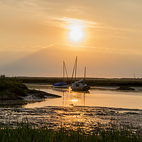Buy canvas prints of sunset over Brancaster Staithe by Dorringtons Adventures