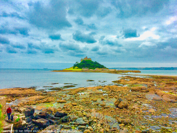 Low tide at Saint Michael’s Mount  Picture Board by Ian Stone