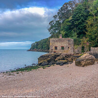 Buy canvas prints of Old bath house, Elbury Cove  by Ian Stone