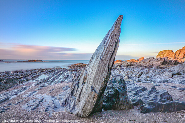 Ayrmer Cove Slanting Rock  Picture Board by Ian Stone