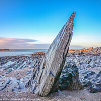 Buy canvas prints of Ayrmer Cove Slanting Rock  by Ian Stone
