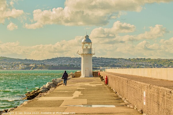 Majestic Lighthouse Amidst Windy Brixham Day Picture Board by Ian Stone