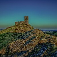 Buy canvas prints of Sunset at Brentor church, Dartmoor  by Ian Stone