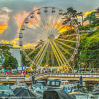 Buy canvas prints of Ferris Wheel sunset  by Ian Stone