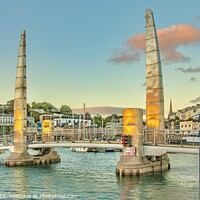 Buy canvas prints of Torquay’s Harbour Footbridge  by Ian Stone