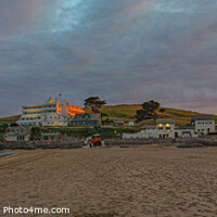 Buy canvas prints of Sunset at Burgh Island (panorama) by Ian Stone