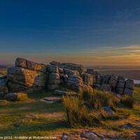 Buy canvas prints of Sunset at Sheeps Tor, Dartmoor  by Ian Stone
