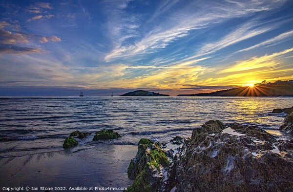 Bantham beach sunset  Picture Board by Ian Stone
