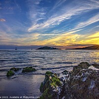 Buy canvas prints of Bantham beach sunset  by Ian Stone