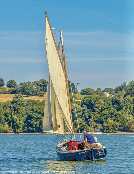 Sailing on the Dart Picture Board by Ian Stone