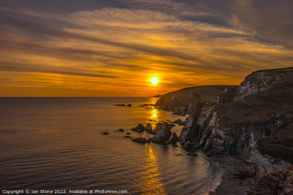 Tranquil Sunset at Westcombe Cove Picture Board by Ian Stone