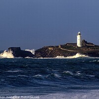 Buy canvas prints of Godrevy lighthouse in Cornwall  by Ian Stone