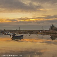 Buy canvas prints of Sunrise at Cockwood Harbour, Devon. by Ian Stone