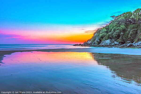 Serene Sunset at Mothecombe Beach Picture Board by Ian Stone