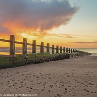 Buy canvas prints of Majestic Sunrise at Dawlish Warren Beach by Ian Stone