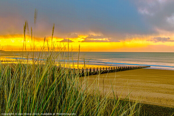 Golden Dawlish Sunrise Picture Board by Ian Stone