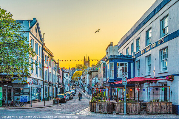 Totnes sunset Picture Board by Ian Stone