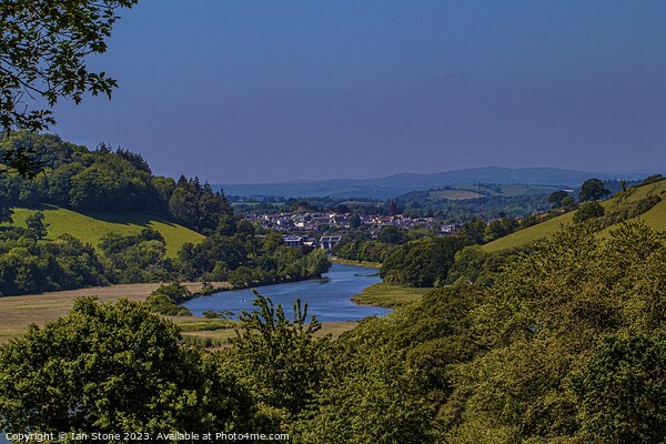 The River Dart and Totnes Picture Board by Ian Stone