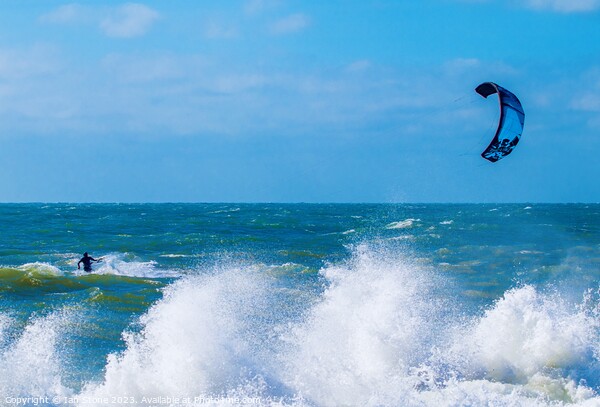 Kitesurfing at Slapton Sands Picture Board by Ian Stone