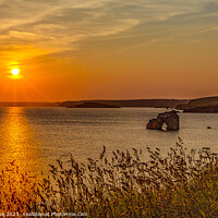 Buy canvas prints of Thurlestone sunset  by Ian Stone