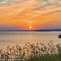 Buy canvas prints of A stunning Devon sunset  by Ian Stone