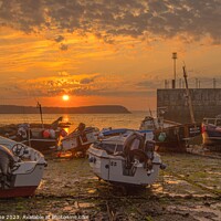 Buy canvas prints of Portscatho Harbour Sunrise  by Ian Stone