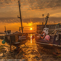 Buy canvas prints of Fishing boats of Portscatho  by Ian Stone