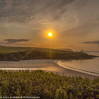 Buy canvas prints of Sunrise at Porthcurnick Beach by Ian Stone