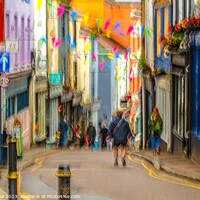 Buy canvas prints of Falmouth High street (abstract) by Ian Stone