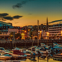 Buy canvas prints of Torquay Harbour sunrise  by Ian Stone