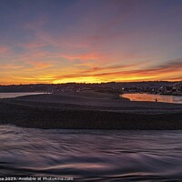 Buy canvas prints of Dramatic sunset over Seaton Beach  by Ian Stone
