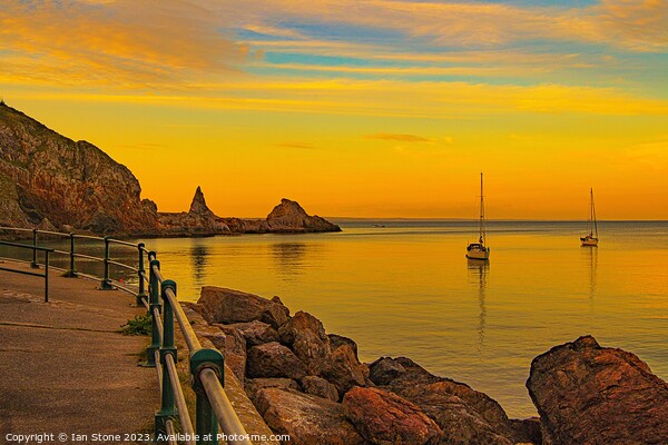 Sunrise at Anstey’s Cove  Picture Board by Ian Stone