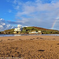 Buy canvas prints of Burgh Island Rainbow  by Ian Stone