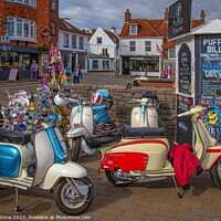 Buy canvas prints of Lymington scooters  by Ian Stone