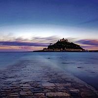 Buy canvas prints of Majestic St Michaels Tidal Causeway at Sunset. by Ian Stone