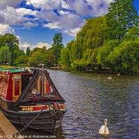 Buy canvas prints of Canal boat  by Ian Stone