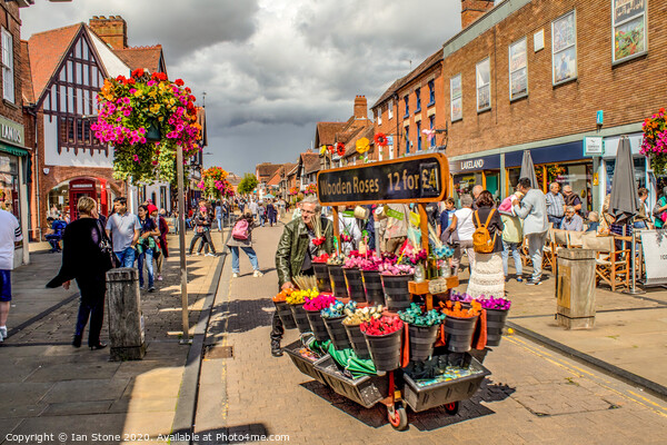 Flowers for sale, in Stratford Upon Avon. Picture Board by Ian Stone