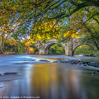 Buy canvas prints of Serene Bridge Over River Dart by Ian Stone