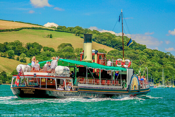 Steaming up river at Dartmouth ,in Devon. Picture Board by Ian Stone