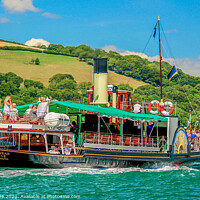 Buy canvas prints of Steaming up river at Dartmouth ,in Devon. by Ian Stone