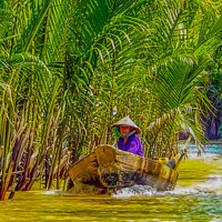 Buy canvas prints of Off to work in Vietnam  by Ian Stone