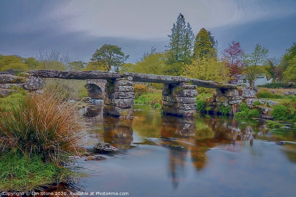 Dartmoor Clapper Bridge Picture Board by Ian Stone
