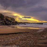 Buy canvas prints of Radiant Sunrise over Lannacombe Beach by Ian Stone