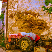 Buy canvas prints of Little red tractor  by Ian Stone